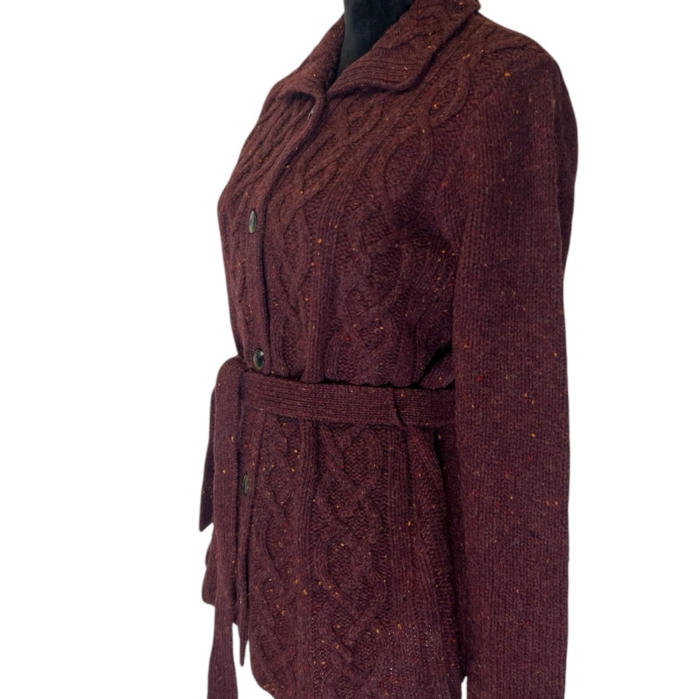J.Crew Rich Burgundy 100% Wool Sweater Size M - Picture 2 of 9